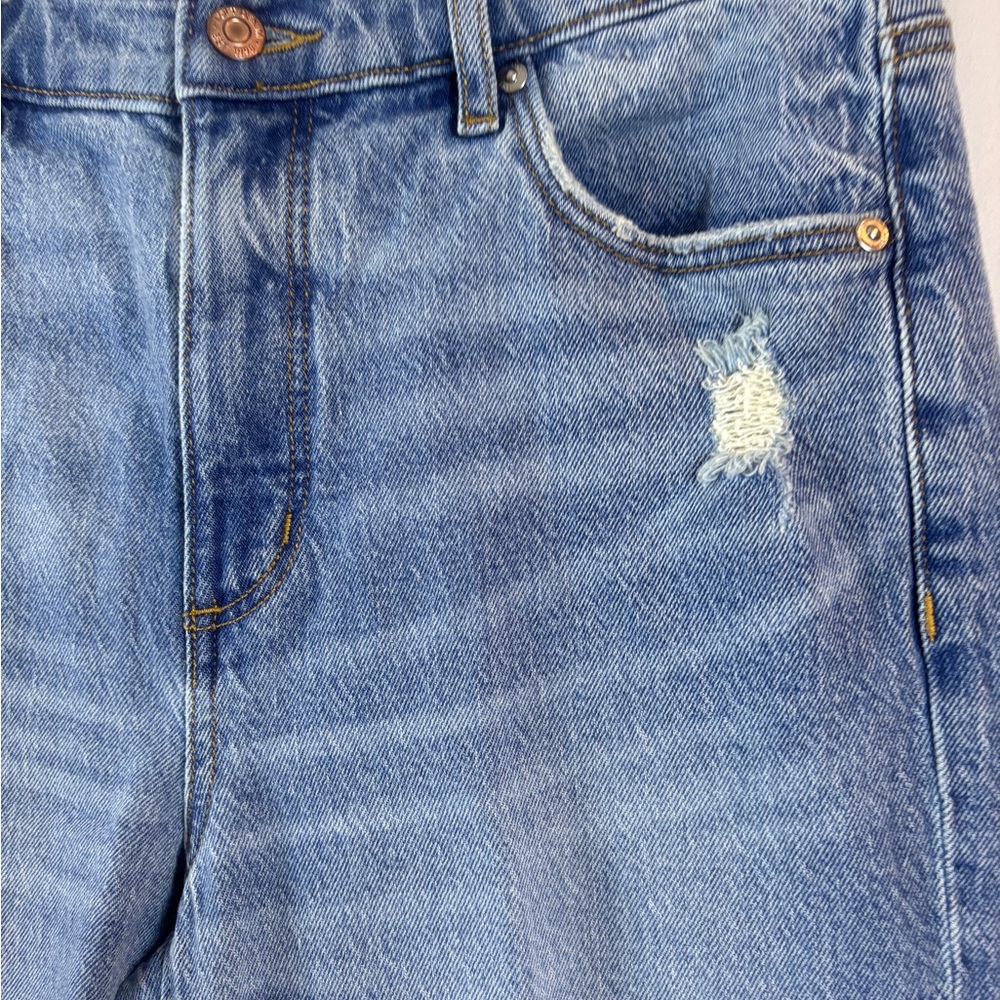 LOFT Light Blue The Straight Leg Jeans 4/27 SKU 6 - Picture 4 of 7